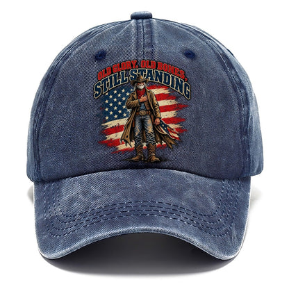 Old Glory Old Bones Still Standing Old Man Strong Classic Cap – Twilight Navy