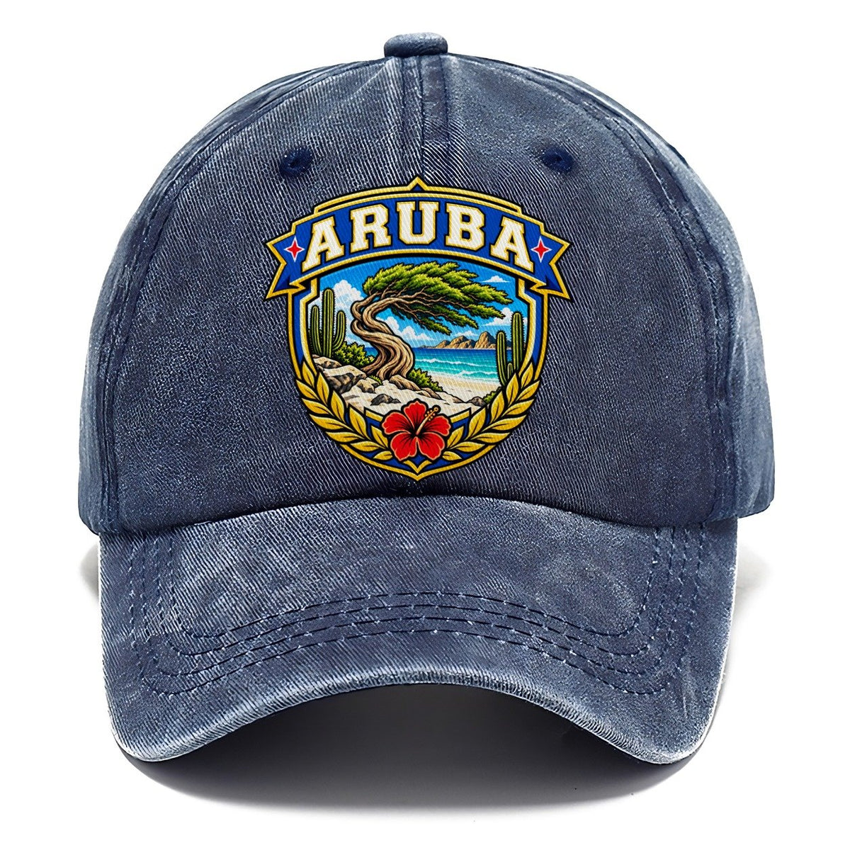 Aruba Retro Badge Country Logos Classic Cap – Twilight Navy