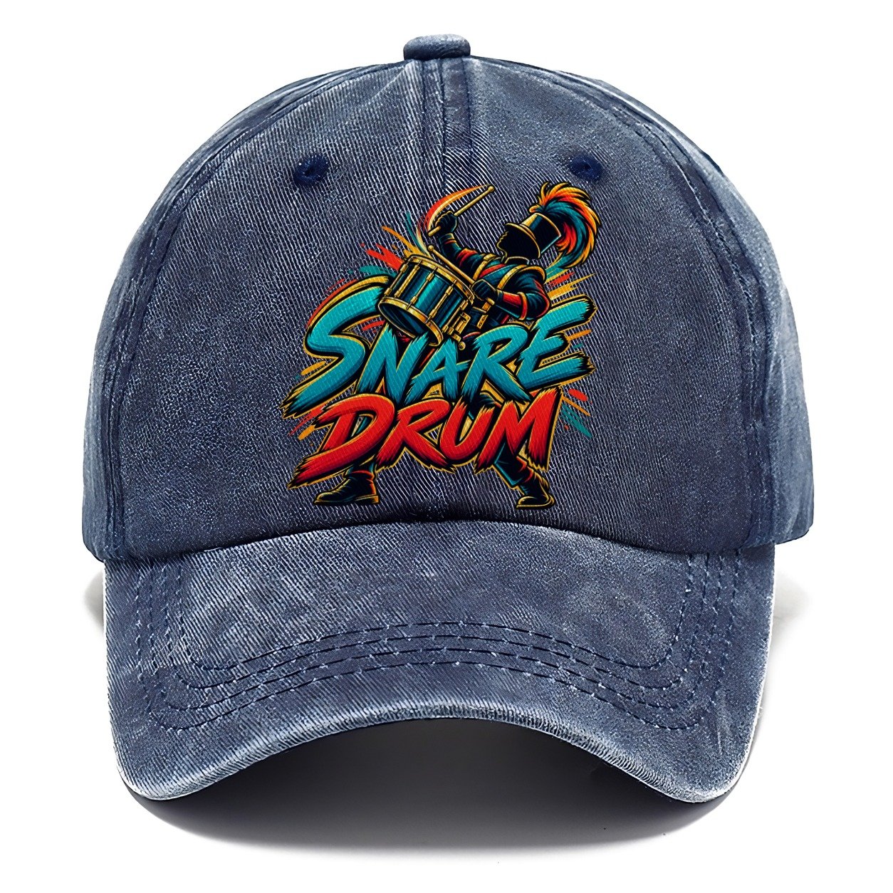 Snare Drum Wordmark Music Instruments Classic Cap – Twilight Navy