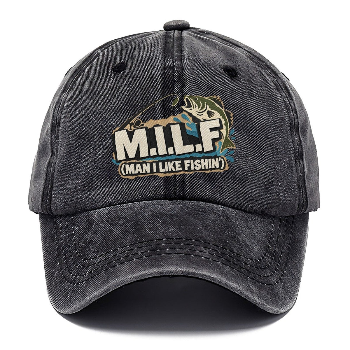 M.I.L.L.F. Man I Like Fishin' Classic Cap – Graphite
