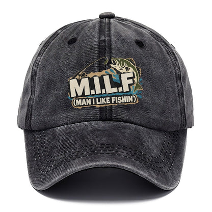 M.I.L.L.F. Man I Like Fishin' Classic Cap – Graphite