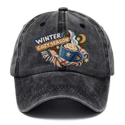 Winter Cozy Season Cocoa Cup Classic Cap – Graphite