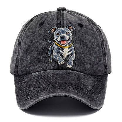 Staffordshire Bull Terrier Expressive Ink Classic Cap – Graphite