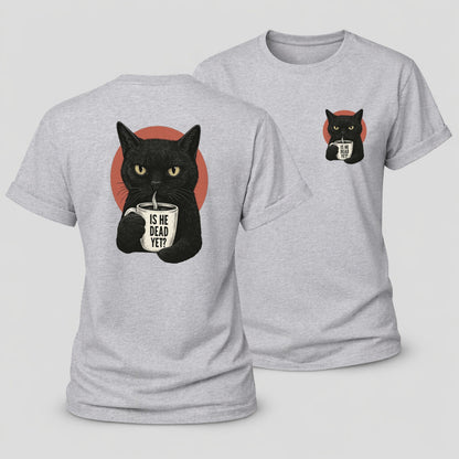 Is He Dead Yet Cat Women's Cotton T-Shirt – Sport Grey