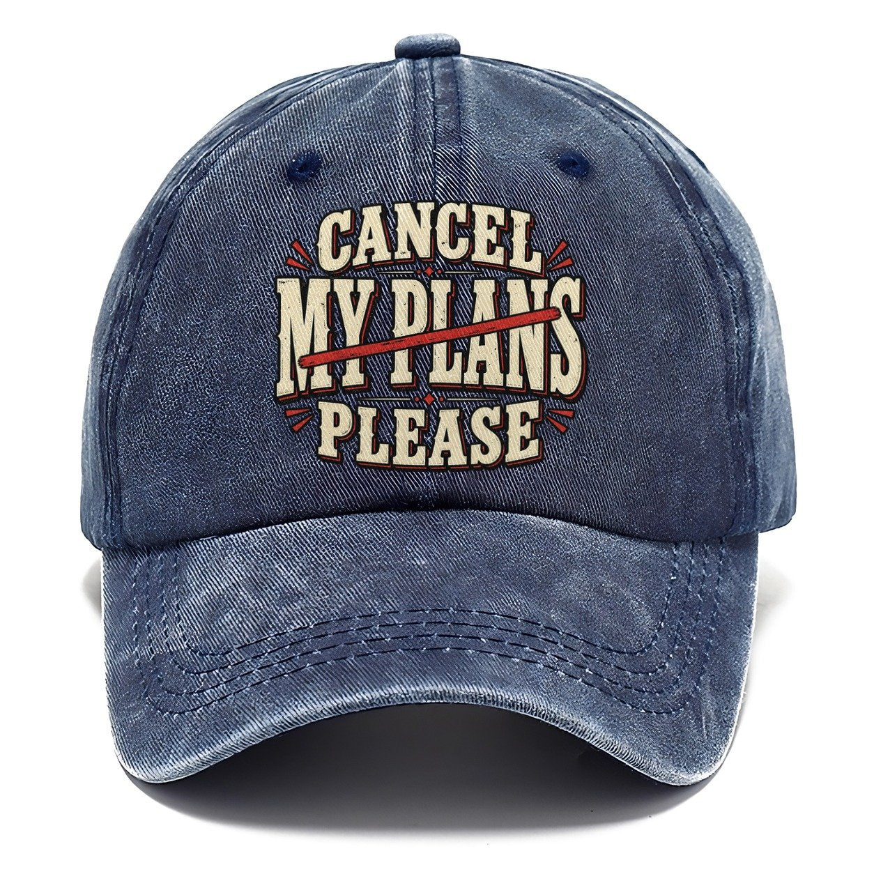 Cancel My Plans Please American Wit Classic Cap – Twilight Navy