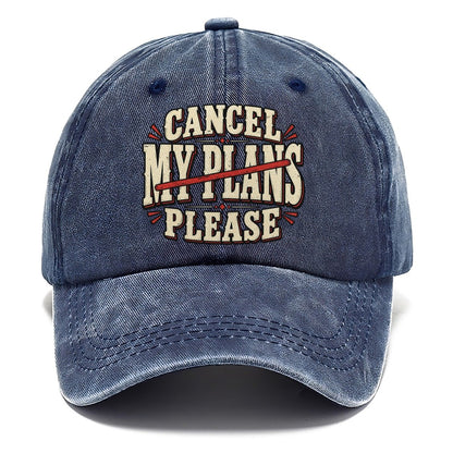Cancel My Plans Please American Wit Classic Cap – Twilight Navy