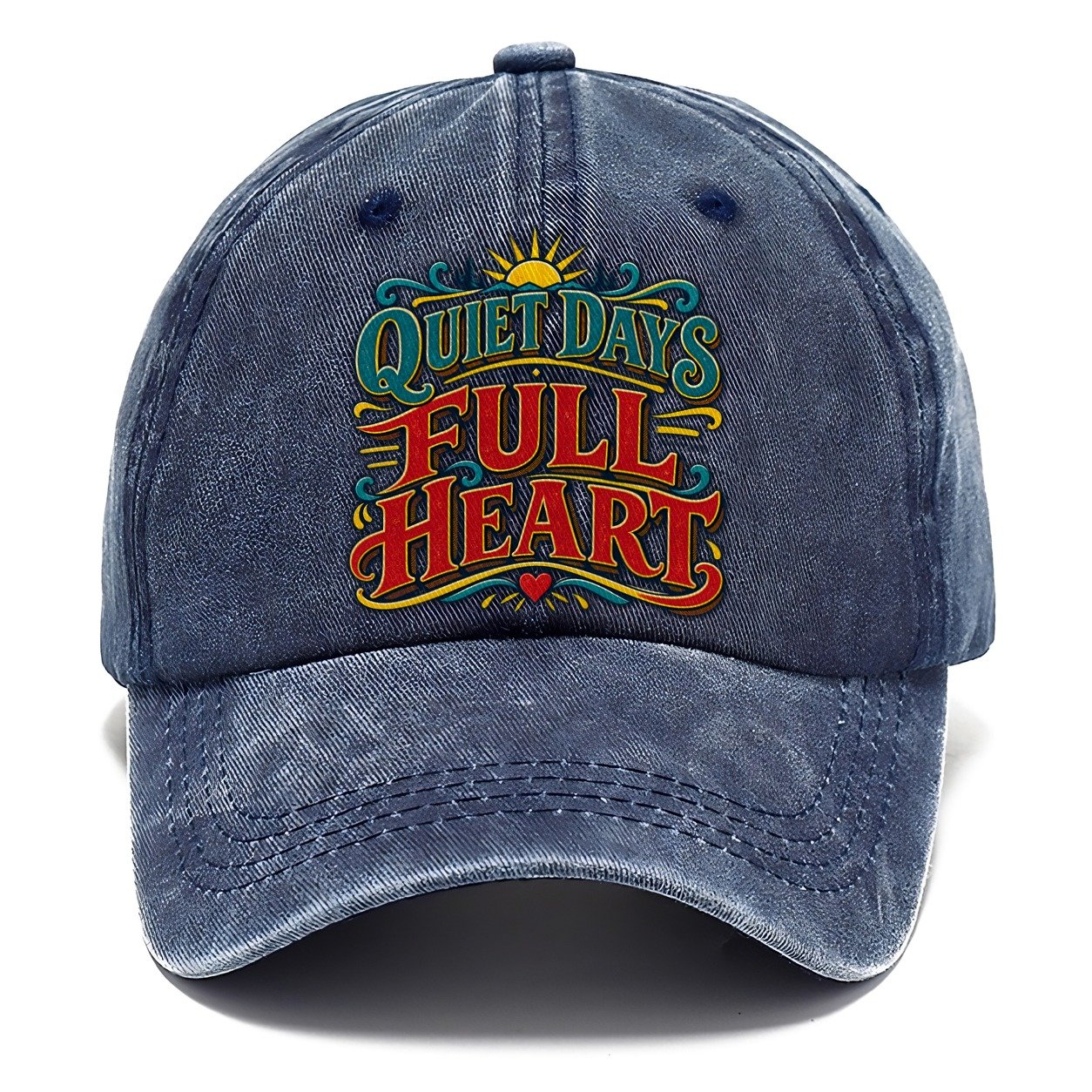 Quiet Days Full Heart Retired Living Classic Cap – Twilight Navy