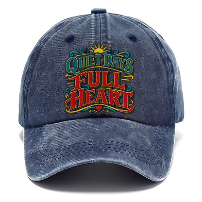 Quiet Days Full Heart Retired Living Classic Cap – Twilight Navy