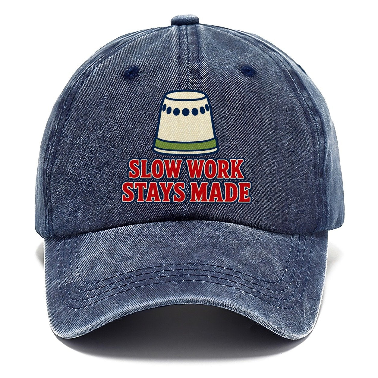 Slow Work Stays Made And Needlework Classic Cap – Twilight Navy