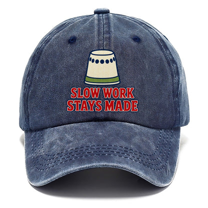 Slow Work Stays Made And Needlework Classic Cap – Twilight Navy