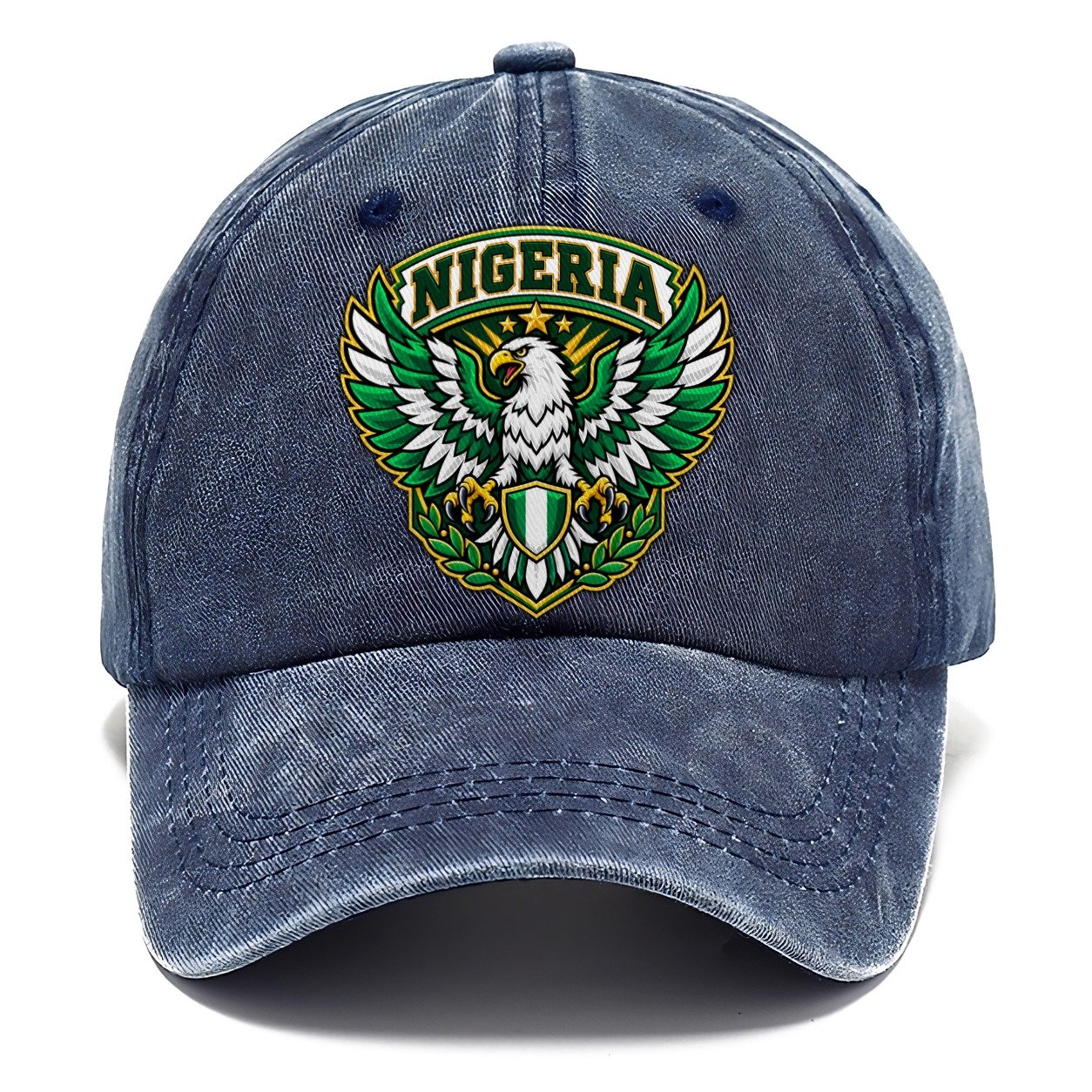 Nigeria Retro Badge Country Logos Classic Cap – Twilight Navy