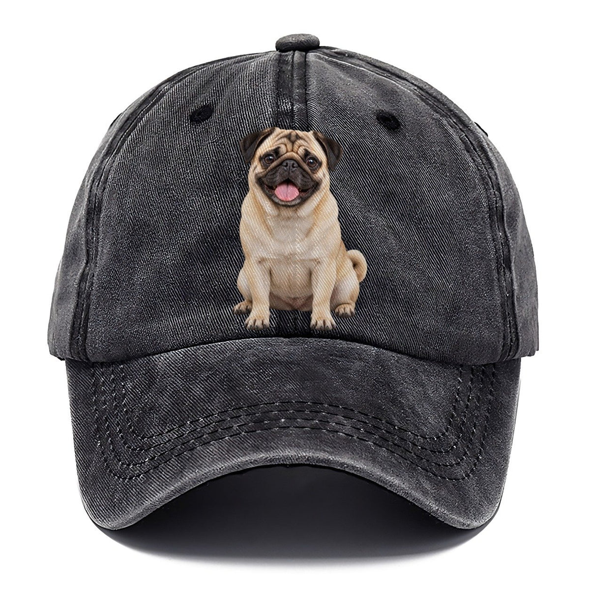 Pug Sitting Top Breeds Classic Cap – Graphite