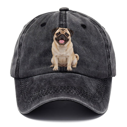 Pug Sitting Top Breeds Classic Cap – Graphite