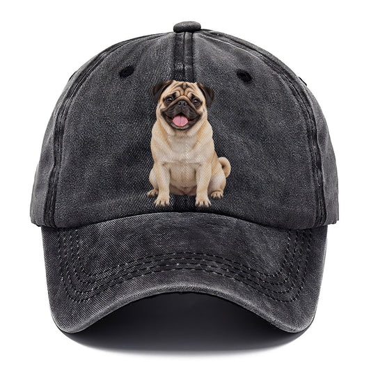 Pug Sitting Top Breeds Classic Cap – Graphite