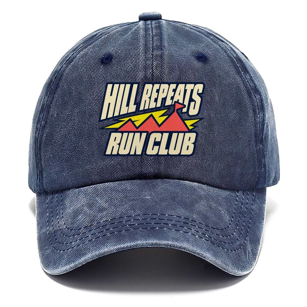 Hill Repeats Run Club 90S Running Clubs Classic Cap – Twilight Navy
