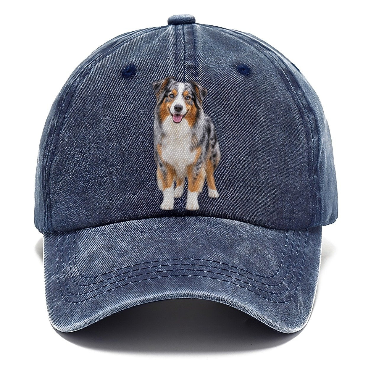 Australian Shepherd Standing Top Breeds Classic Cap – Twilight Navy