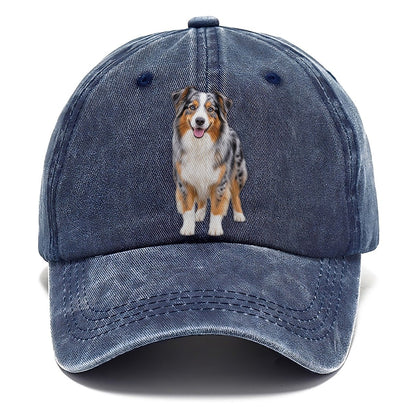 Australian Shepherd Standing Top Breeds Classic Cap – Twilight Navy