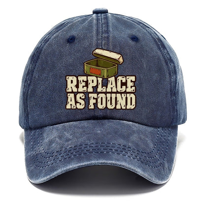 Replace As Found Geocaching Classic Cap – Twilight Navy
