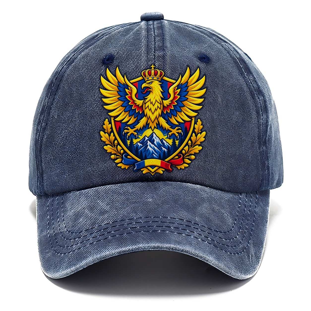 Romania Heraldic Crest Country Logos Classic Cap – Twilight Navy