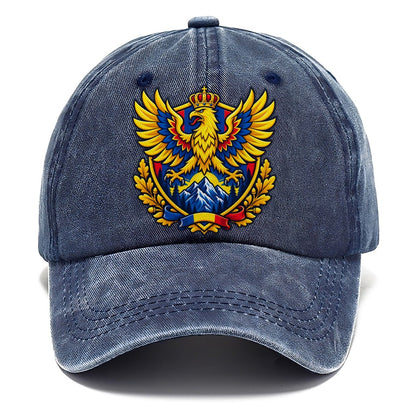 Romania Heraldic Crest Country Logos Classic Cap – Twilight Navy