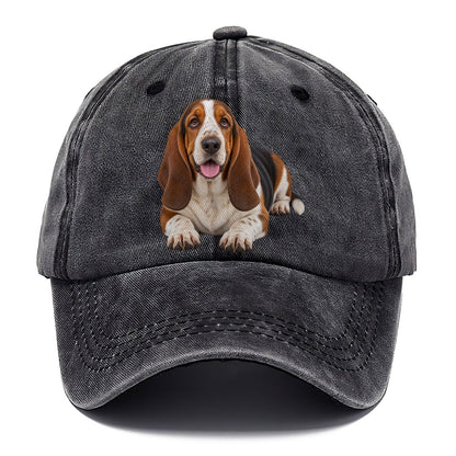 Basset Hound Lying Down Top Breeds Classic Cap – Graphite