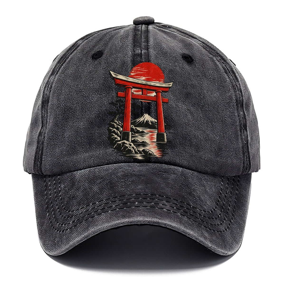 Torii Gate Mount Fuji Sunset Classic Cap – Graphite