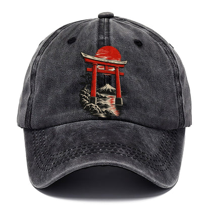 Torii Gate Mount Fuji Sunset Classic Cap – Graphite