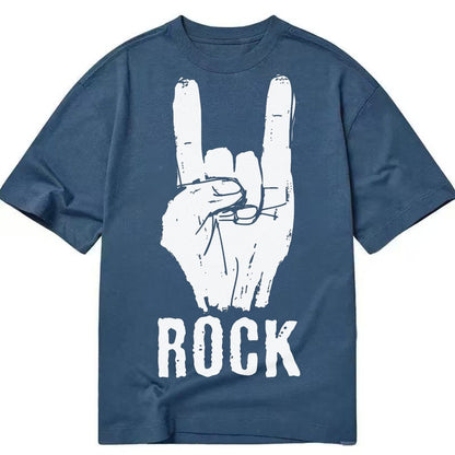 Hand Horn Rock N Roll Classic T-shirt – Twilight Navy