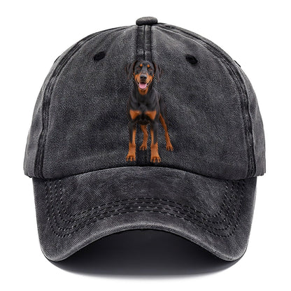 Doberman Pinscher Standing Front Facing Top Breeds Classic Cap – Graphite