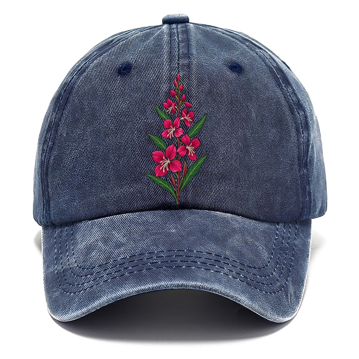 Yukon Fireweed Spike Canada Cultural Icons Classic Cap – Twilight Navy