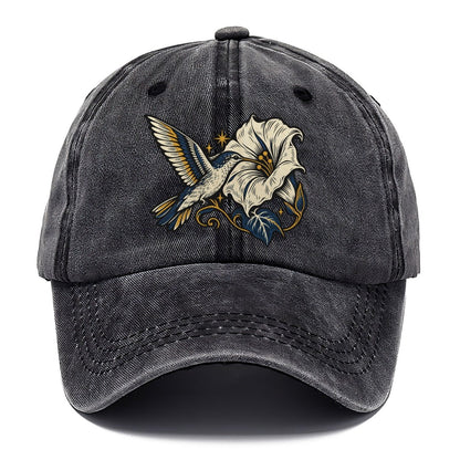 Hummingbird Night Flower Sundown Familiars Classic Cap – Graphite