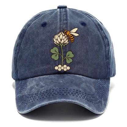 Clover And Bee Pairing Beekeeping Classic Cap – Twilight Navy