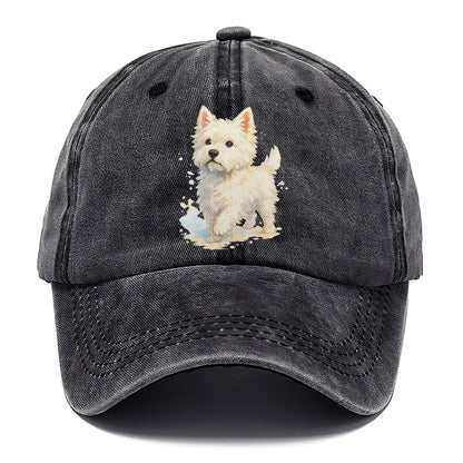 Westie Watercolor Portrait Classic Cap – Graphite