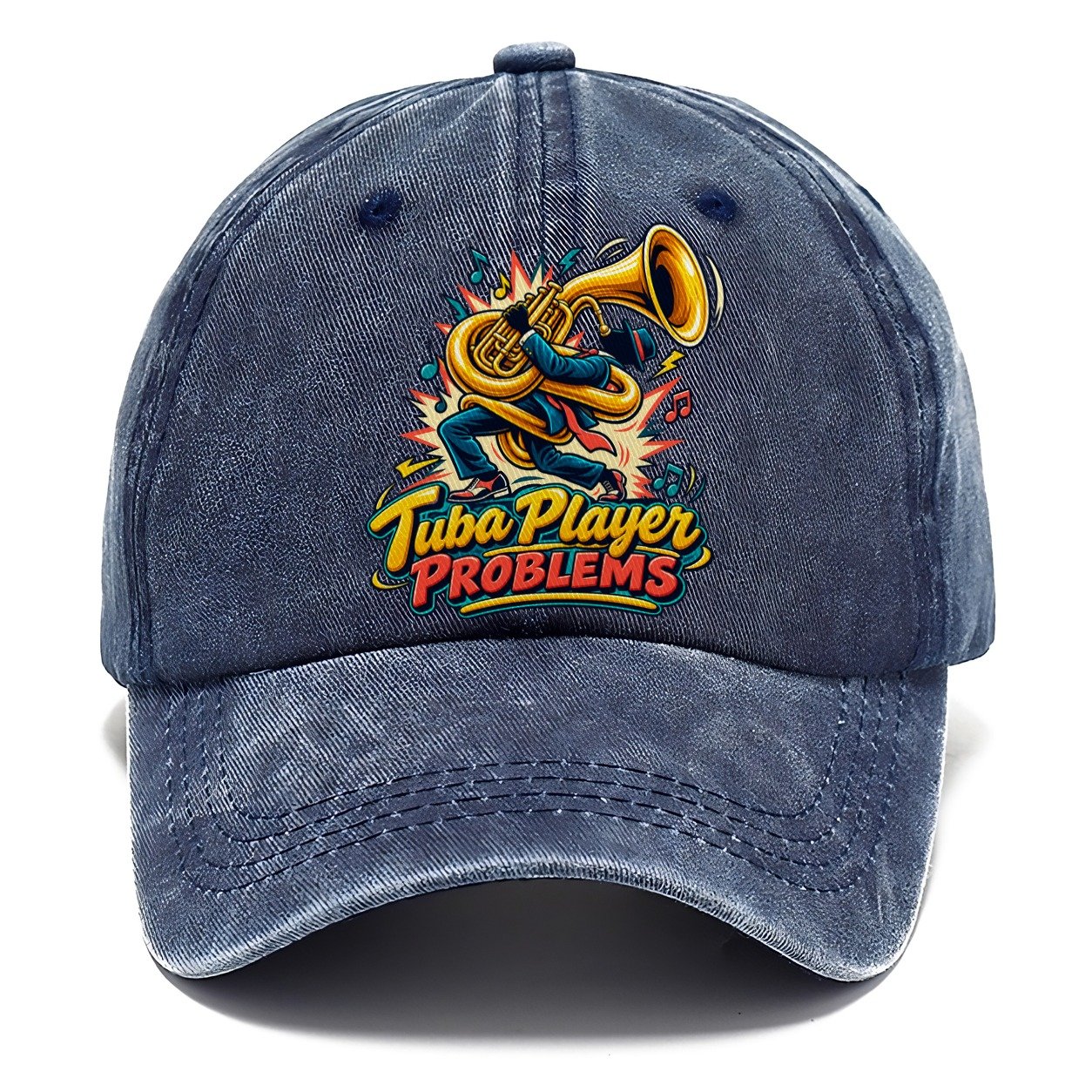 Tuba Player Problems Music Instruments Classic Cap – Twilight Navy
