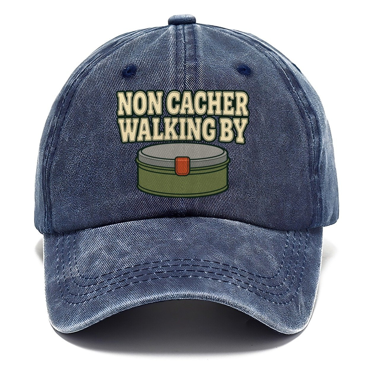 Non Cacher Walking By Geocaching Classic Cap – Twilight Navy