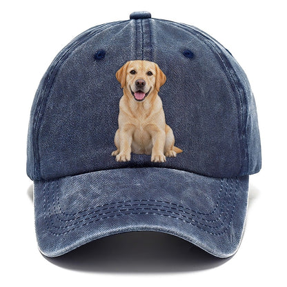 Labrador Retriever Sitting Top Breeds Classic Cap – Twilight Navy