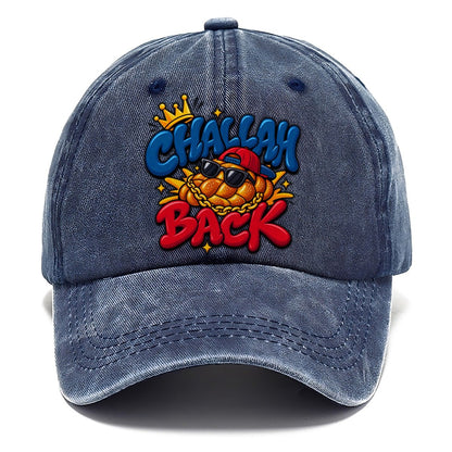 Challah Back Retro Judaism Heritage Classic Cap – Twilight Navy