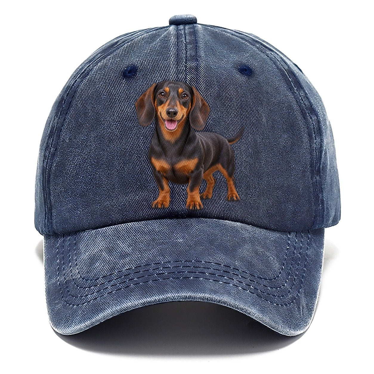 Dachshund Standing Top Breeds Classic Cap – Twilight Navy