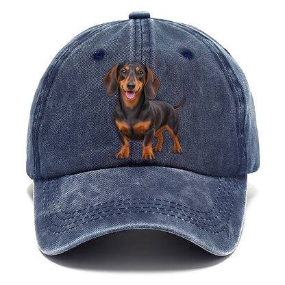 Dachshund Standing Top Breeds Classic Cap – Twilight Navy