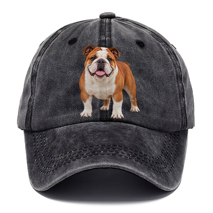English Bulldog Standing Top Breeds Classic Cap – Graphite