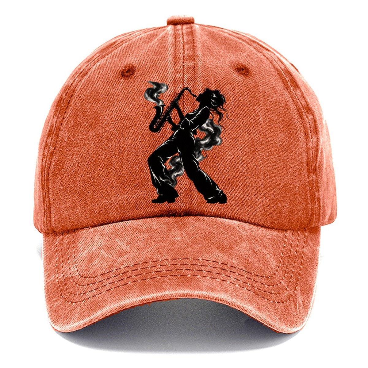 Woman Saxophone Player Classic Cap – Terracotta Clay