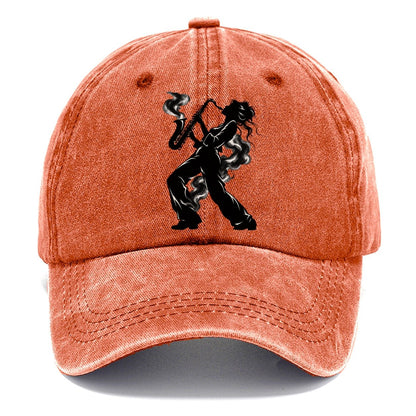 Woman Saxophone Player Classic Cap – Terracotta Clay
