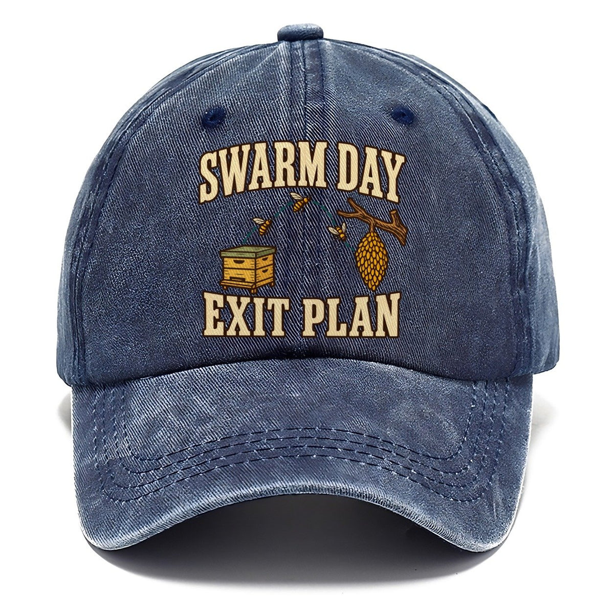 Swarm Day Exit Plan Beekeeping Classic Cap – Twilight Navy