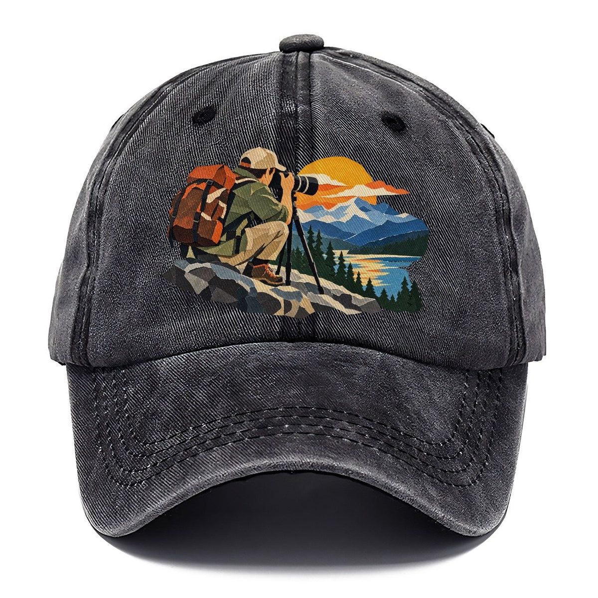 Mountain Sunset Photographer Classic Cap – Graphite