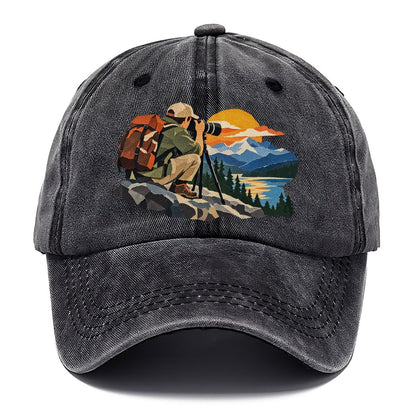 Mountain Sunset Photographer Classic Cap – Graphite