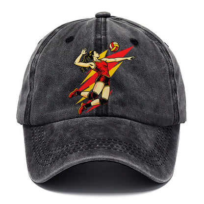 Volleyball Spike Pop Art Classic Cap – Graphite