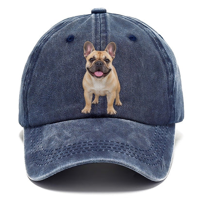 French Bulldog Standing Top Breeds Classic Cap – Twilight Navy