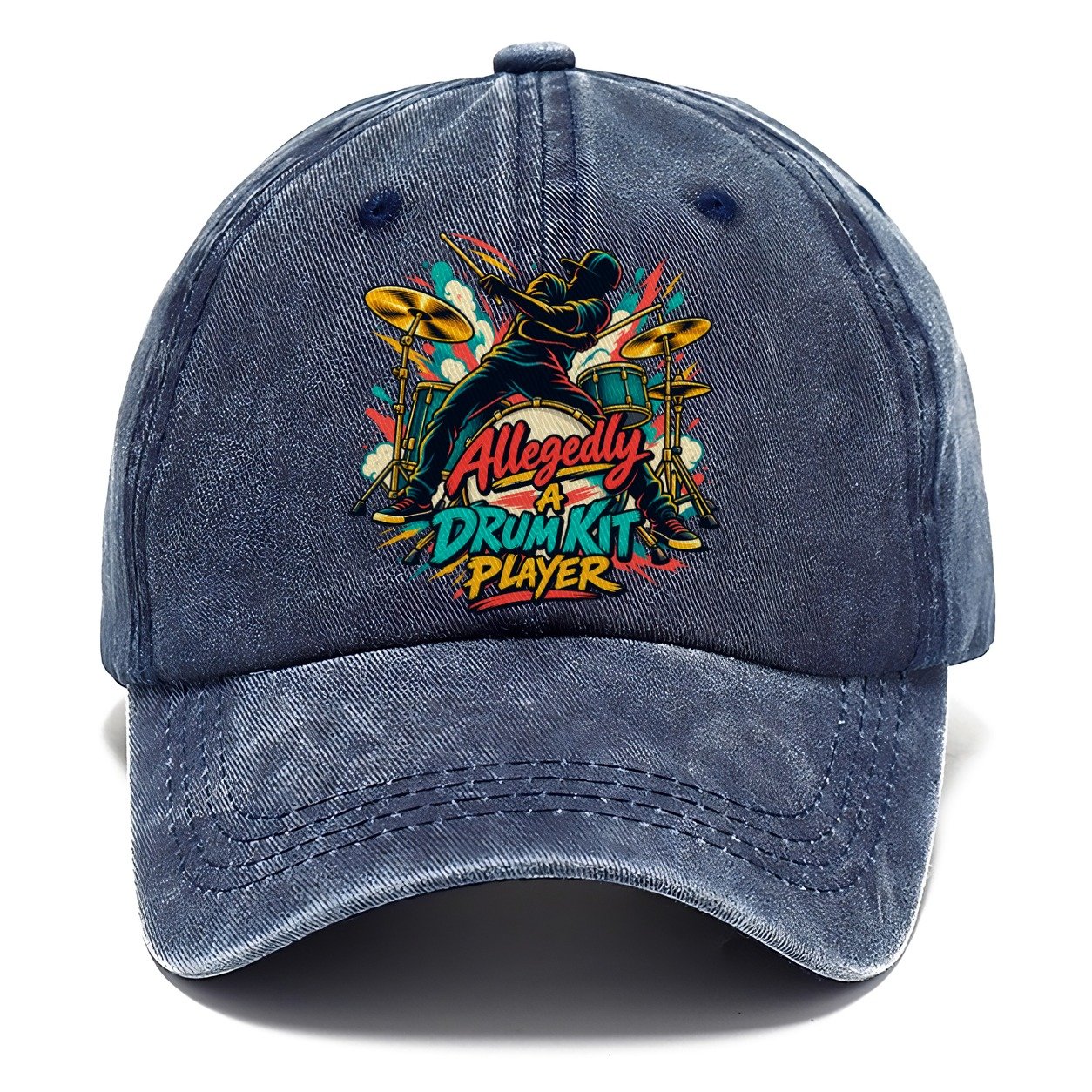 Allegedly A Drum Kit Player Music Instruments Classic Cap – Twilight Navy