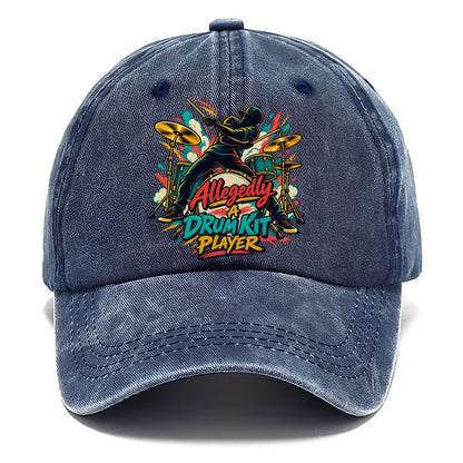 Allegedly A Drum Kit Player Music Instruments Classic Cap – Twilight Navy