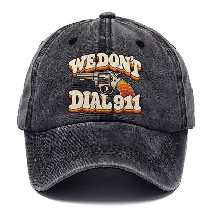 Seventies Sunset We Don't Dial 911 Classic Cap – Graphite